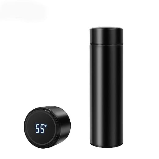 LED Temperature Display Water Bottle Double Walled Vacuum Insulated Stainless Steel Bottle 500 Ml