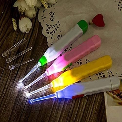 Flashlight Ear pick for Ear wax remover and cleaner, Ear cleaning tools for kids and adults Curette Store Extra Extensions in Rear Better Accuracy Earpick(PACK OF 2) - Image 2