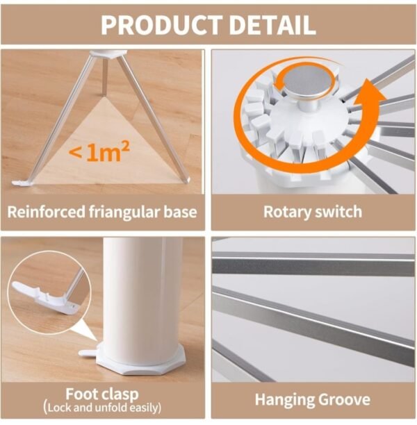 Foldable Cloth Drying Rack - Image 3